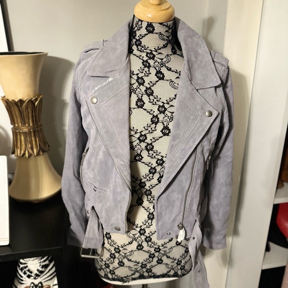 Blank NYC gray suede Moto jacket - Picture 2 of 4